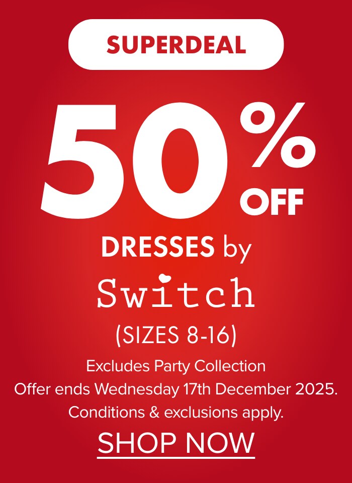 50% OFF Dresses by Switch