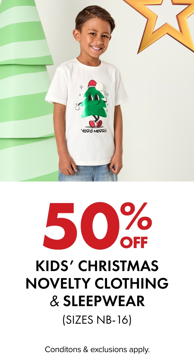50% OFF Kids’ Christmas Novelty Clothing