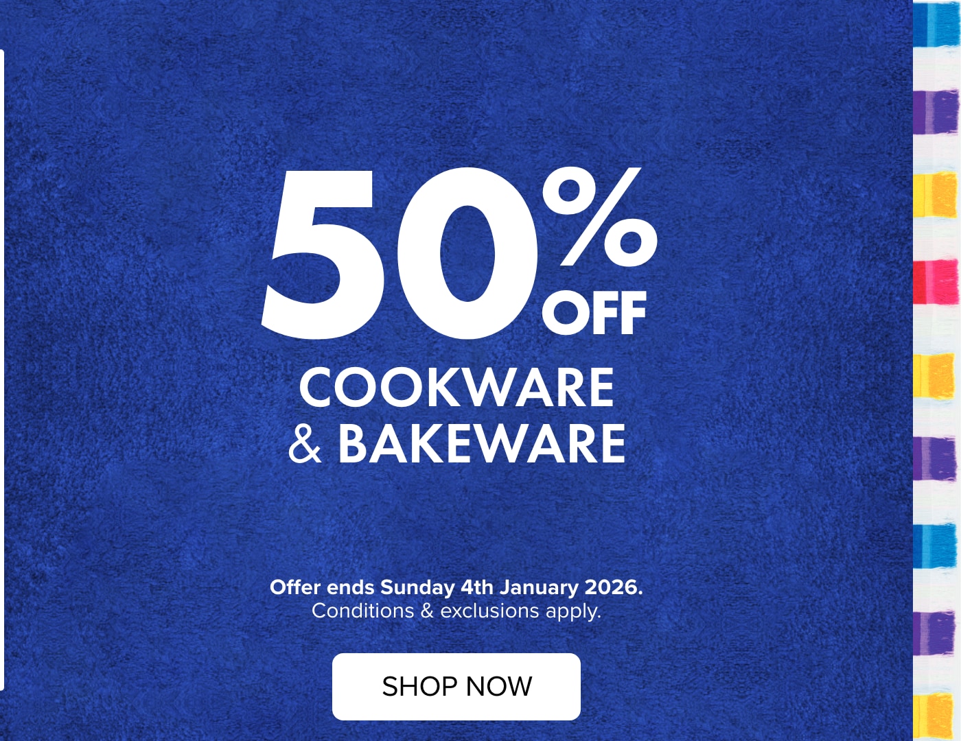 50% OFF Cookware & Bakeware