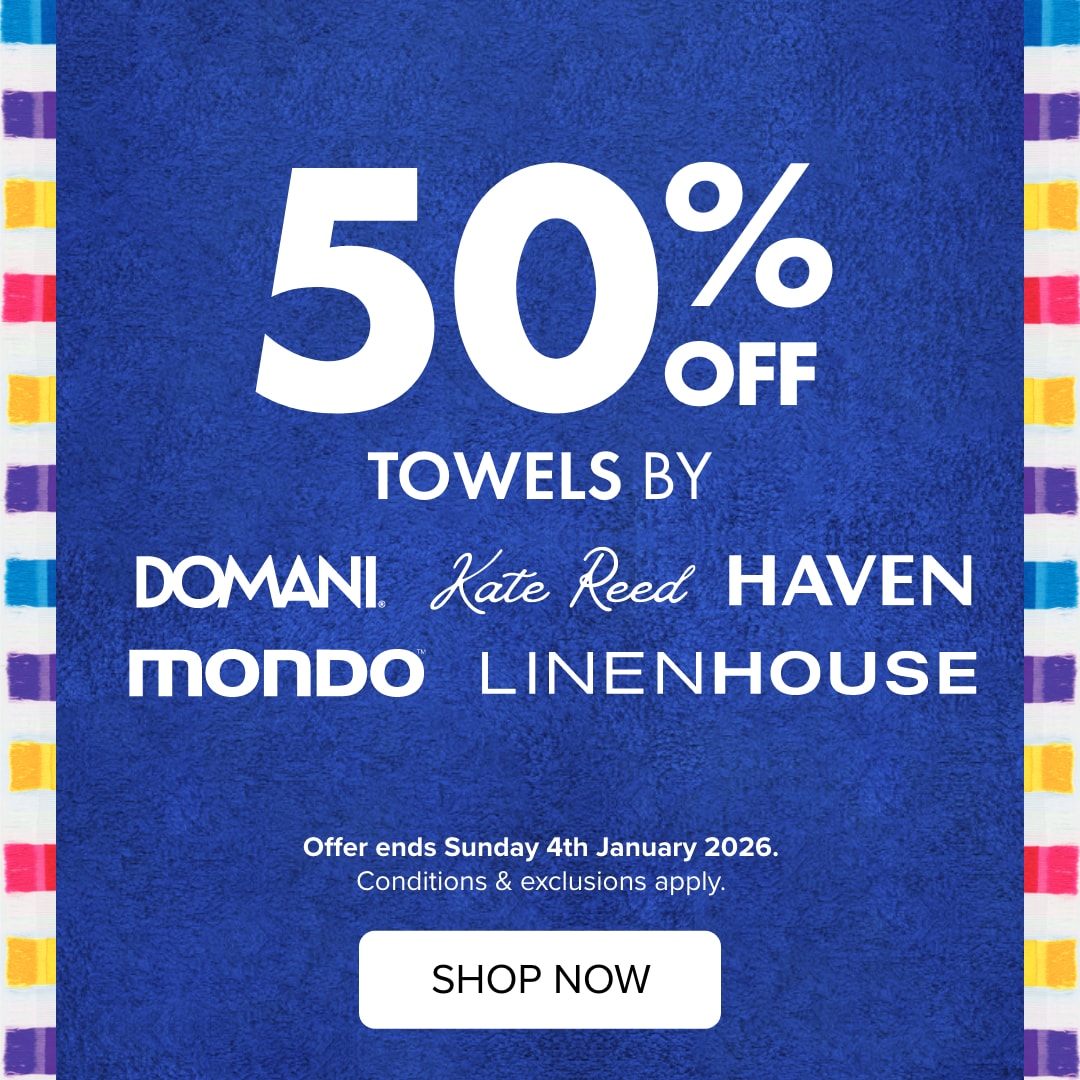 50% OFF Towels by Domani, Kate Reed, Haven, Mondo & Linen House