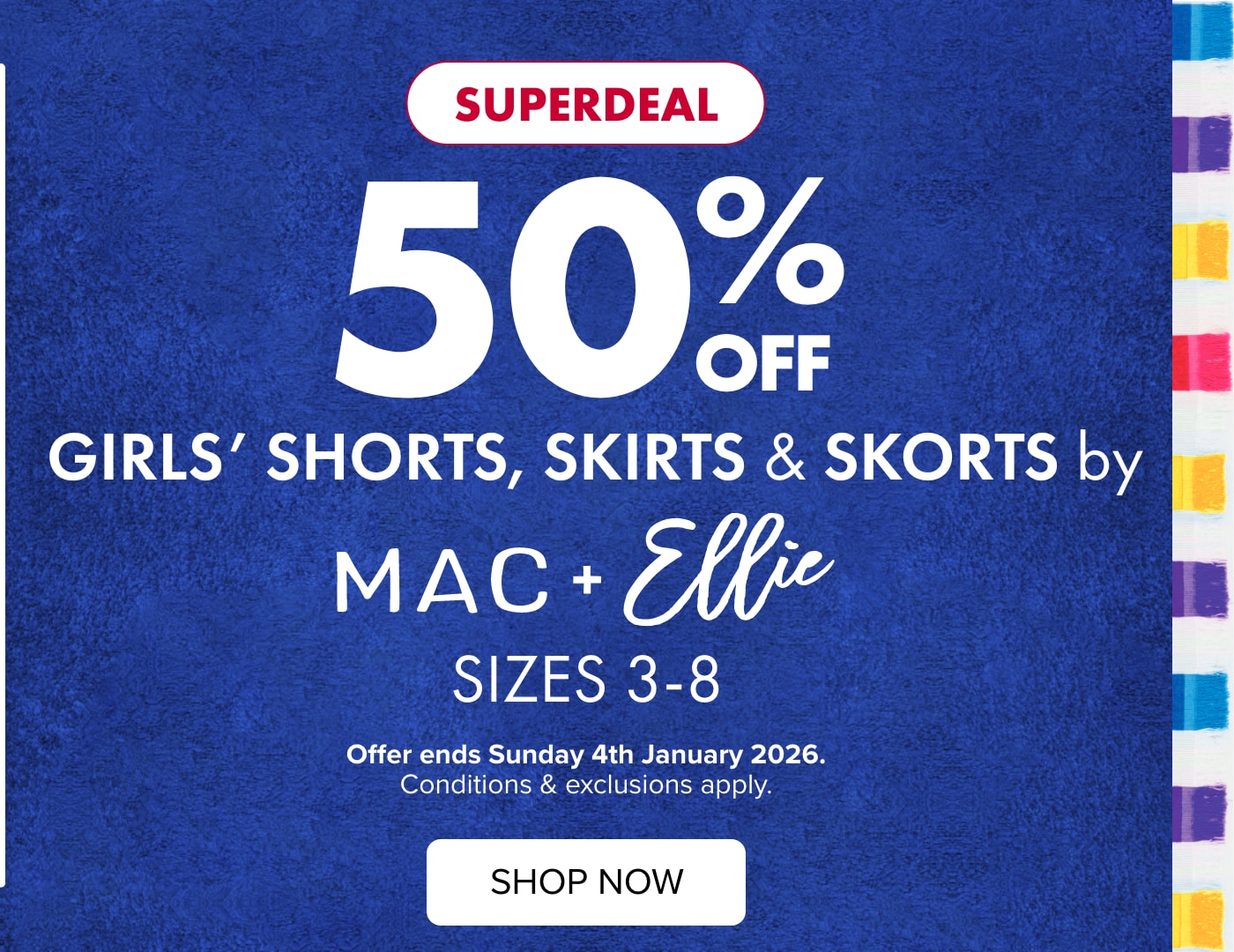 [SUPERDEAL] 50% off  Girls Shorts, Skirts & Skorts by Mac & Ellie Sizes 3-8.