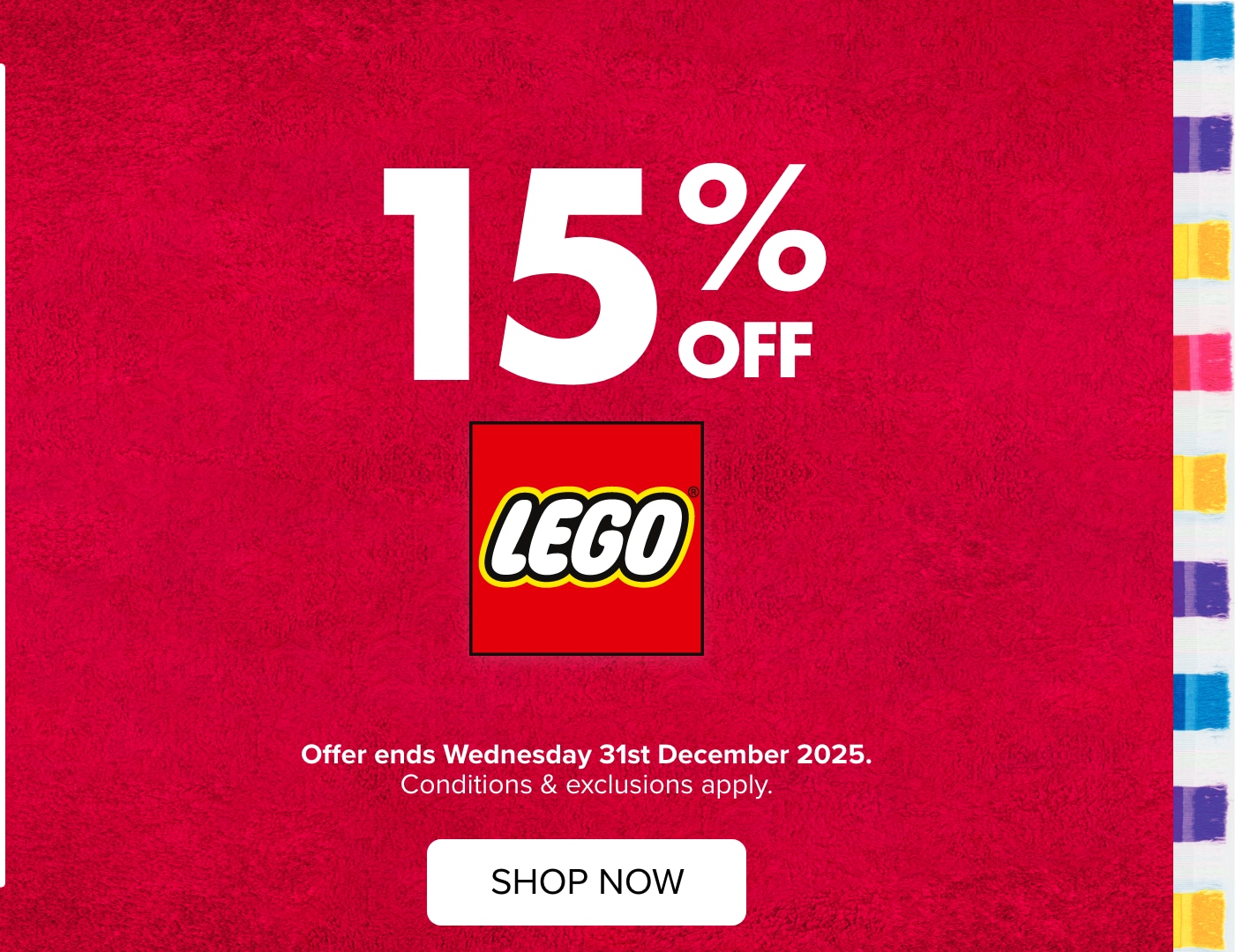 15% OFF Lego
