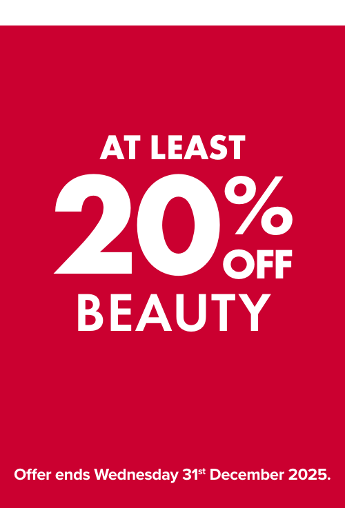 At Least 20% off Beauty