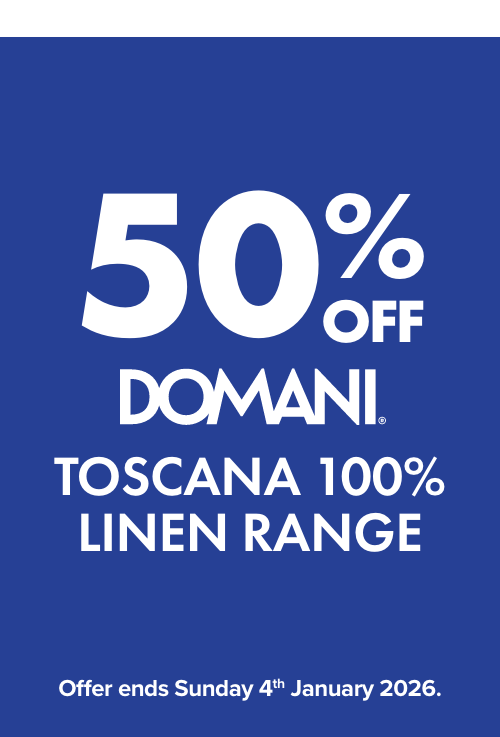50% OFF Domani Toscana 100% Linen Range