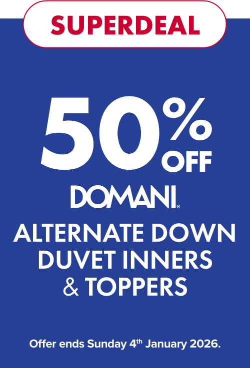 SUPERDEAL 50% OFF Domani Alternate Down Duvet Inners & Toppers