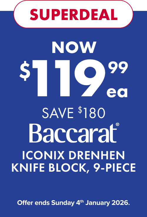 SUPERDEAL NOW $119.99ea SAVE $180 Baccarat Iconix Drenhen Knife Block, 9-Piece