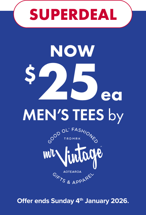 SUPERDEAL now $25ea Men's Tees by Mr Vintage