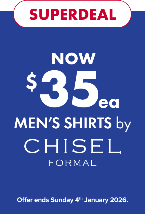 SUPERDEAL now $35ea Men's Shirts by Chisel Formal 
