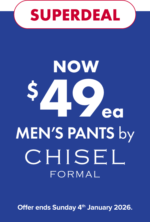 SUPERDEAL NOW $49ea Men's Pants by Chisel Formal