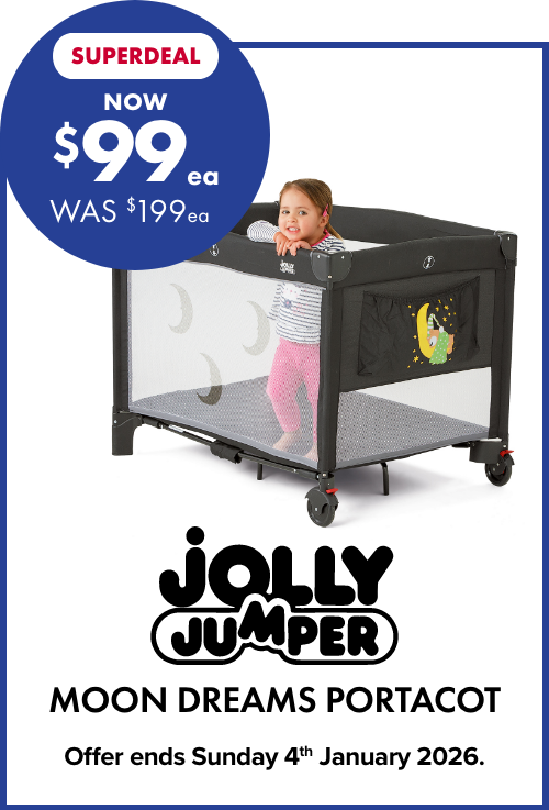 [SUPERDEAL] NOW $99ea WAS $199ea Moon Dreams Portacot by Jolly Jumper