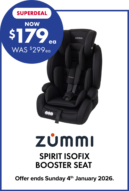 [SUPERDEAL] NOW $179ea WAS $299ea Spirit Isofix Booster Seat by Zummi