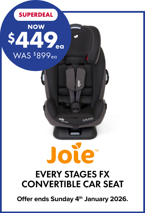 [SUPERDEAL] NOW $449ea Was $899ea Every Stages FX Convertible Car Seat by Joie