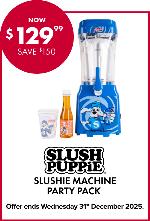 NOW $129.99 SAVE $150 SLUSH PUPPIE SLUSHIE MACHINE PARTY PACK