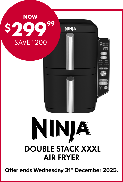 NOW $299.99 SAVE $200 NINJA DOUBLE STACK XXXL AIR FRYER