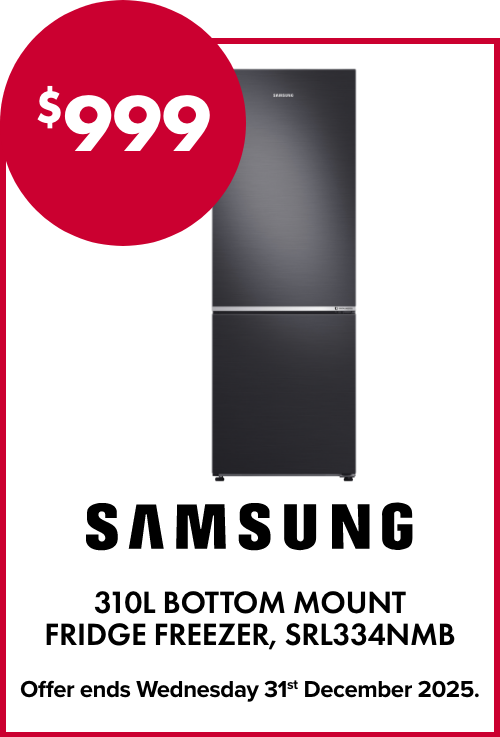 Samsung 310L Bottom Mount Fridge Freezer, SRL334NMB