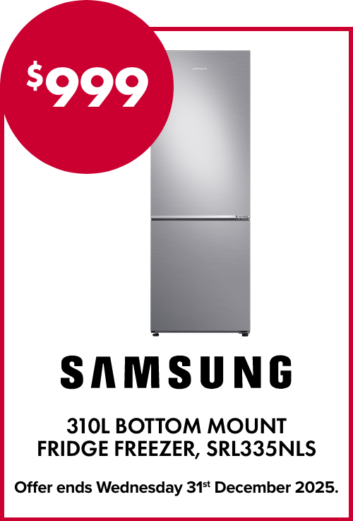 Samsung 310L Bottom Mount Fridge Freezer, SRL335NLS