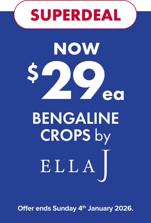 NOW $29ea Bengaline Crops by Ella J