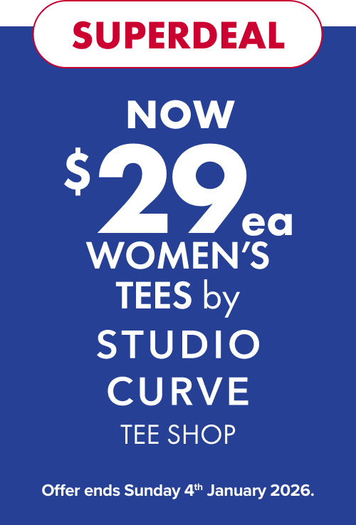 NOW $29ea Tees by Studio Curve Tee Shop