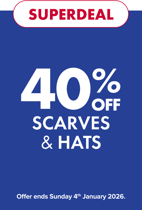 40% OFF Scarves & Hats