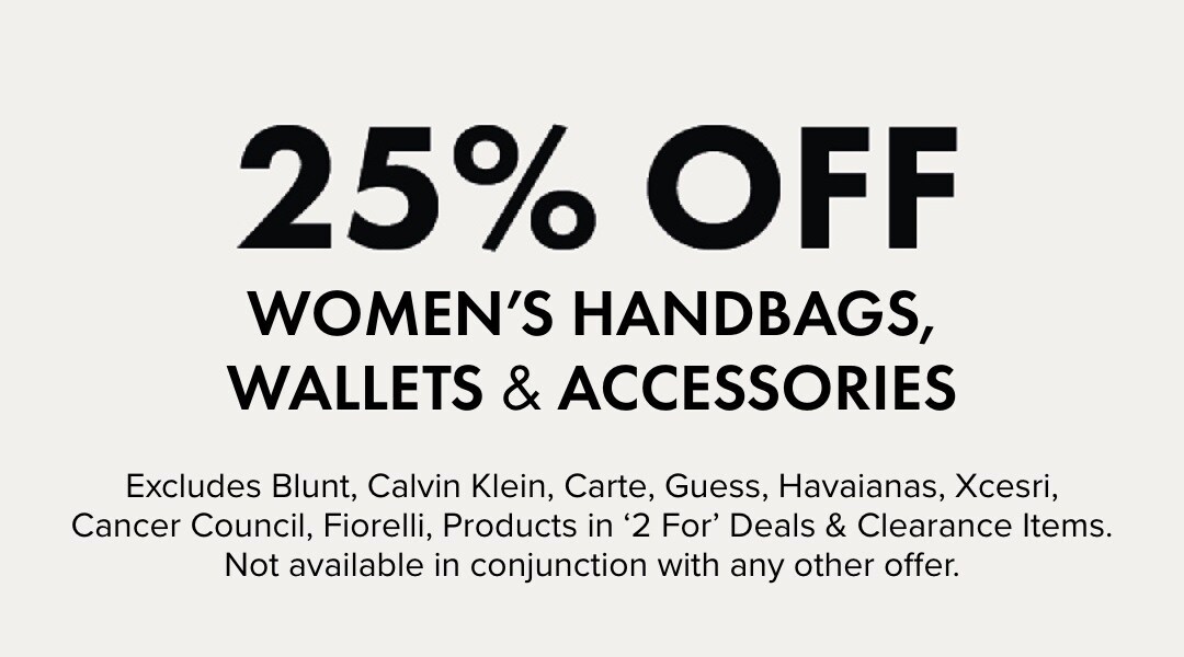 25% OFF Women's Handbags, Wallets & Accessories