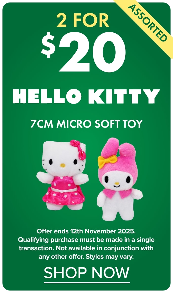 2 for $20 Hello Kitty Micro Soft Toys