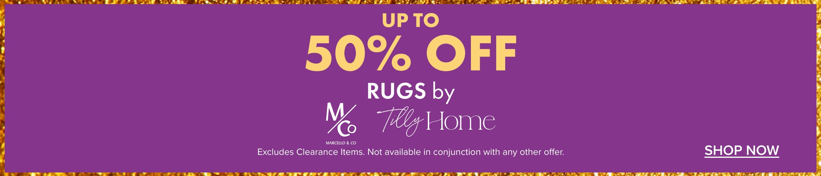 UP TO 50% OFF Rugs by M&Co and Tilly Home