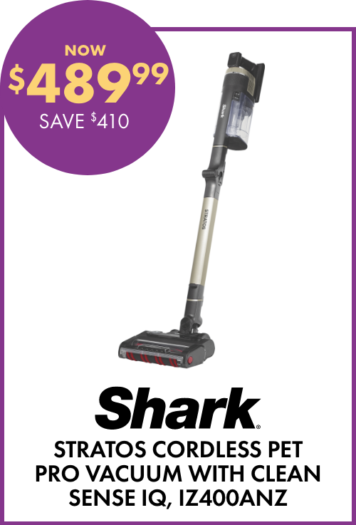 NOW $489.99 SAVE $410 Shark Stratos Cordless Pet Pro Vacuum with Clean Sense IQ, IZ400ANZ