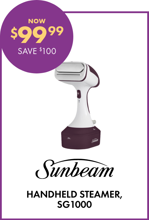 NOW $99.99 SAVE $100 Sunbeam Handheld Steamer, SG1000