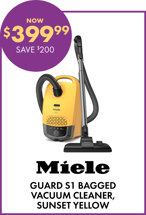 NOW $399.99 SAVE $200 Miele Guard S1 Bagged Vacuum Cleaner, Sunset Yellow
