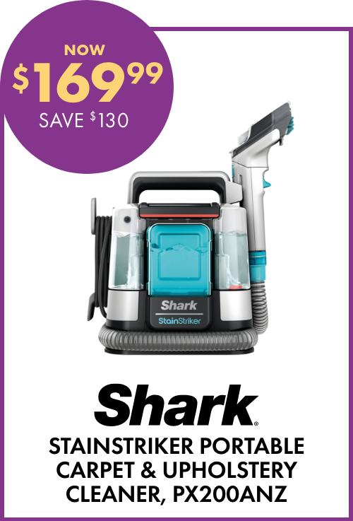 NOW $169.99 SAVE $130 Shark StainStriker Portable Carpet & Upholstery Cleaner, PX200ANZ