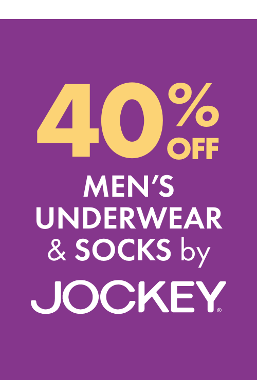 40% off Men’s Underwear & Socks by Jockey