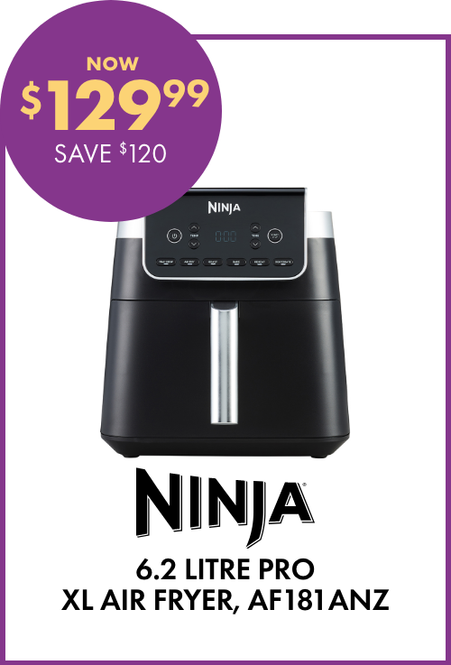 NOW $129.99 SAVE $120 Ninja 6.2 Litre Pro XL Air Fryer, AF181ANZ