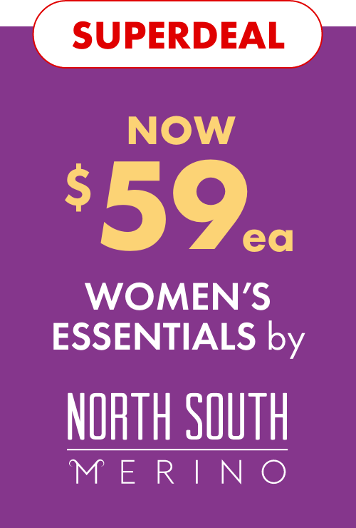 Superdeal NOW $59ea North South Essentials