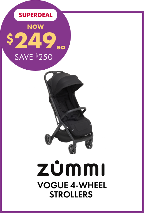 NOW $249ea Vogue 4-Wheel Strollers by Zummi