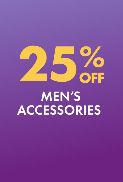 25% off Men's Accessories