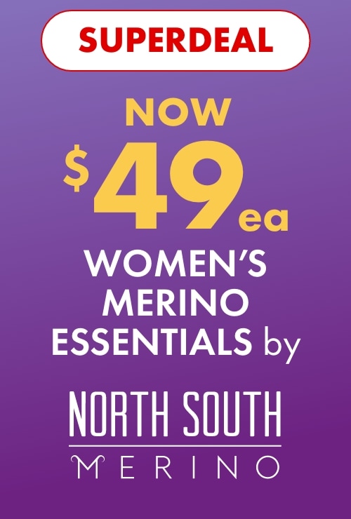 Superdeal NOW $49ea Women's Essentials by North South Merino