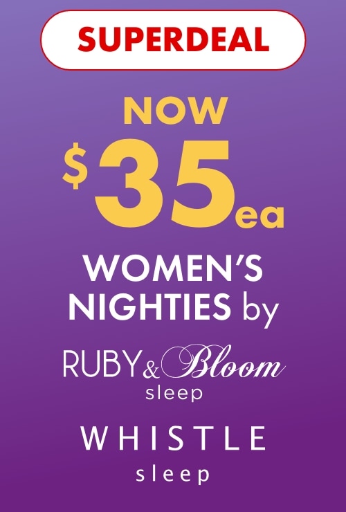 Superdeal NOW $35ea Women's Nighties by Ruby & Bloom & Whistle Sleep