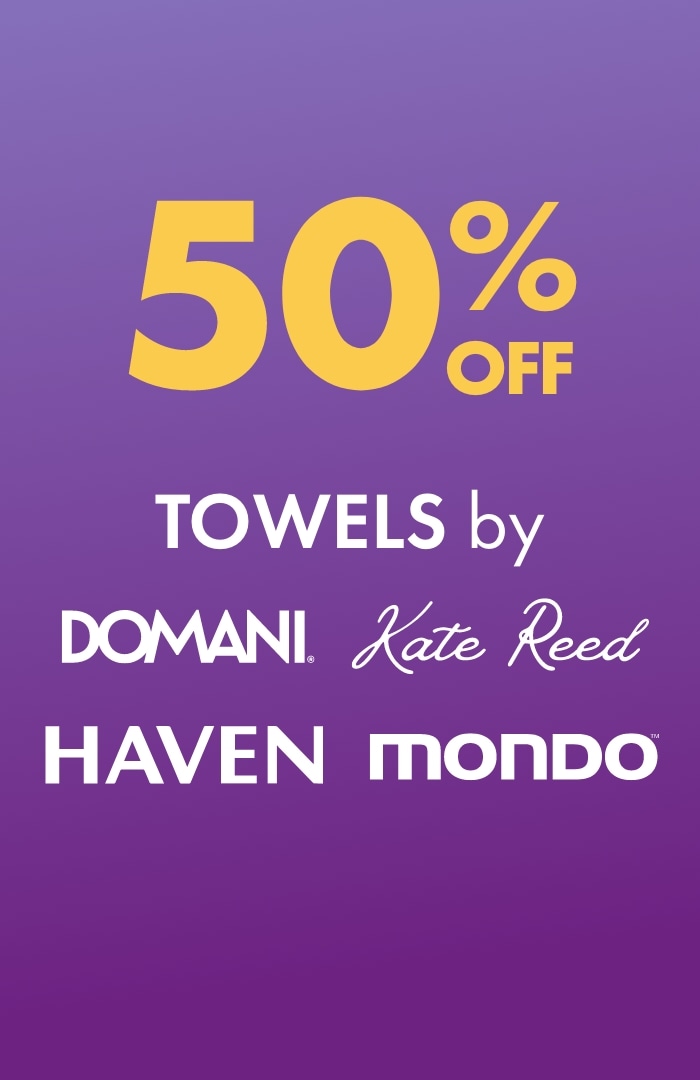 50% OFF Towels by Domani, Kate Reed, Haven & Mondo