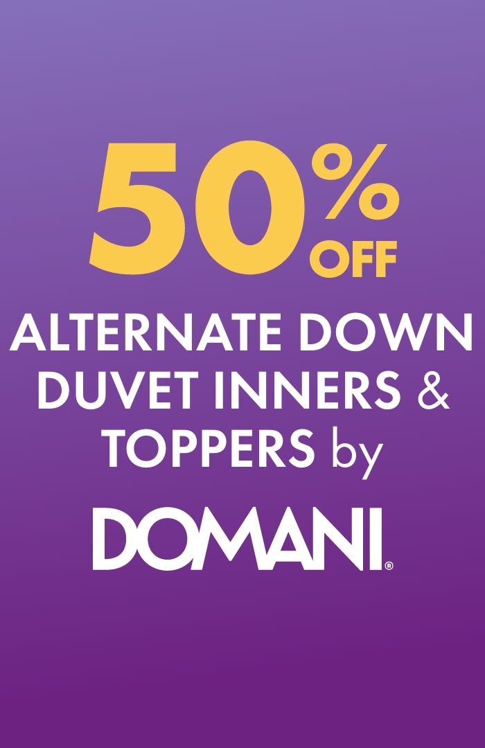 50% OFF Alternate Down Duvet Inners & Toppers by Domani