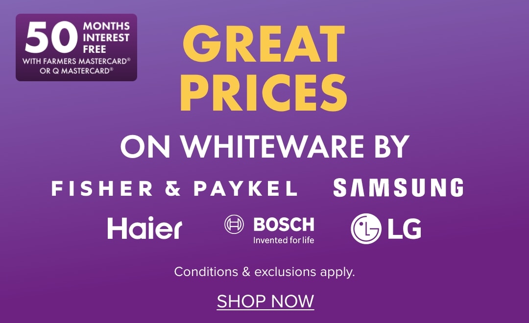 GREAT PRICES on Whiteware by Fisher & Paykel, Samsung, Haier, Bosch & LG