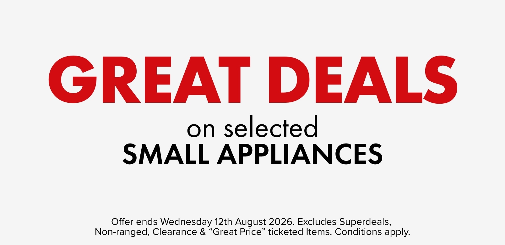 GREAT DEALS on Small Appliances