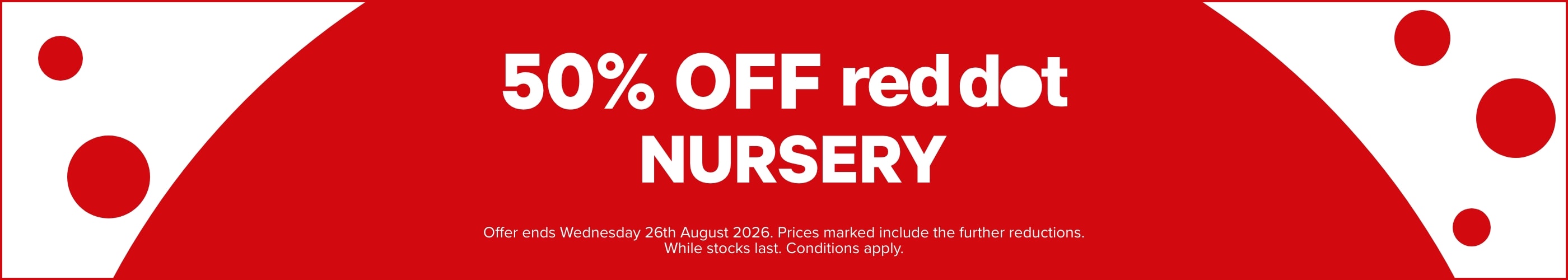 50% OFF Red Dot Nursery