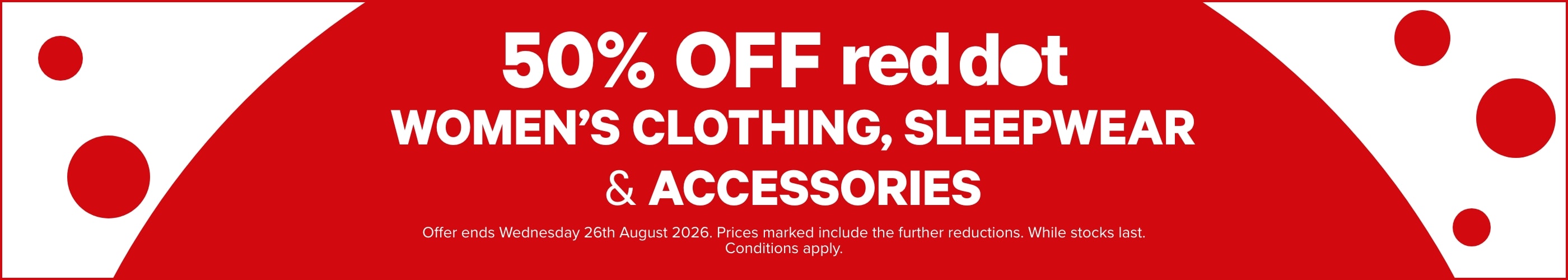 50% OFF Women's Red Dot Clothing, Sleepwear & Accessories