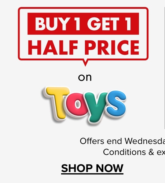 Buy 1 Get 1 Half Price on Toys