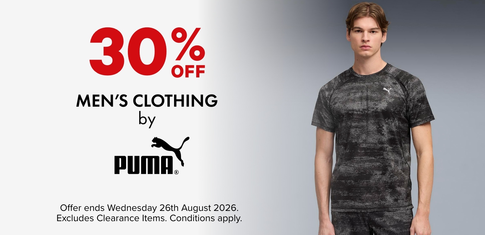 30% off Puma men’s clothing