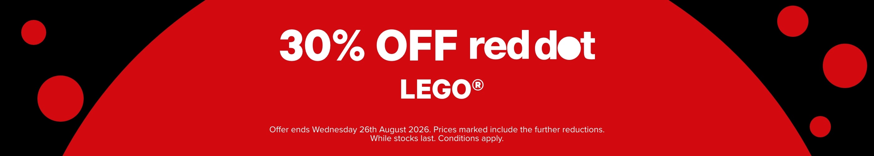 30% OFF Red Dot LEGO®