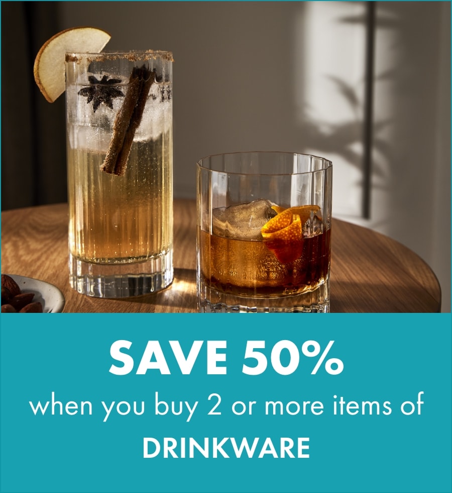SAVE 50% when you buy 2 or more Drinkware