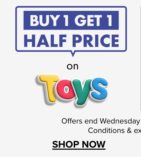 Buy 1 Get 1 Half Price on Toys