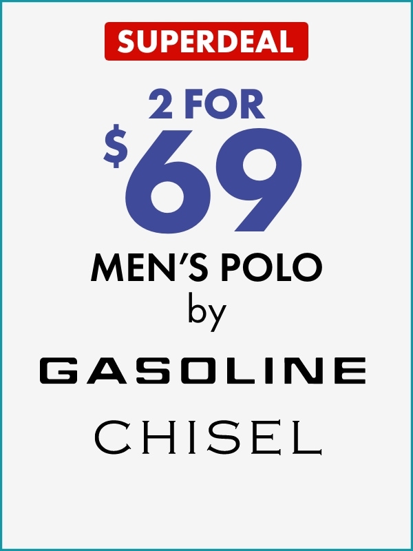 SUPERDEAL 2 for $69 Men's Polo by Gasoline & Chisel