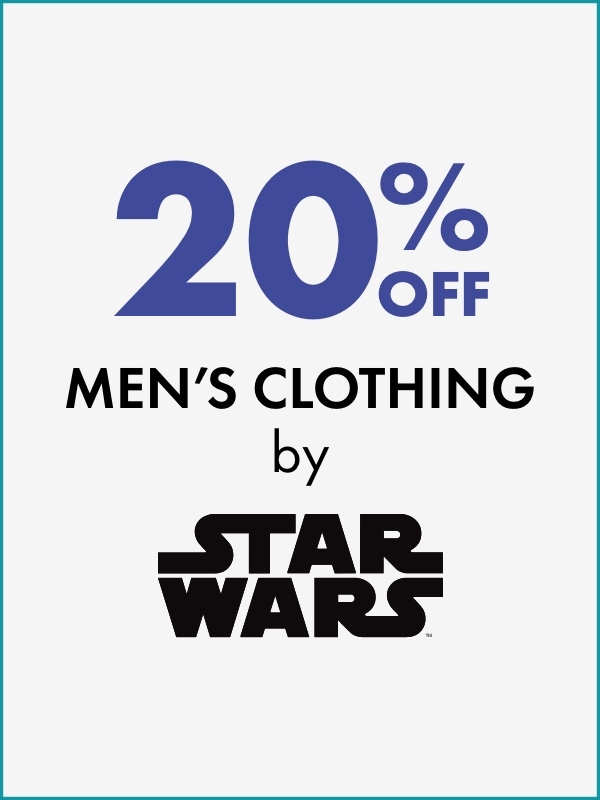 20% OFF Men's Clothing by Star Wars